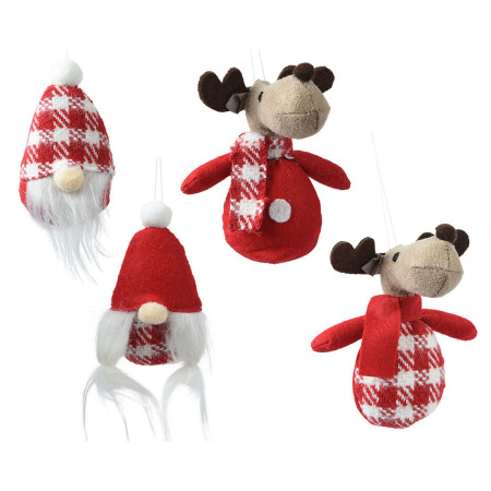 decorations de noel lifetime 8 x 10 x 14 cm jouet peluche a accrocher