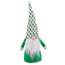 decorations de noel blanc vert sable tissu pere noel 48 cm