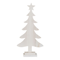 sapin de noel blanc bois de paulownia arbre 40 x 2 x 80 cm
