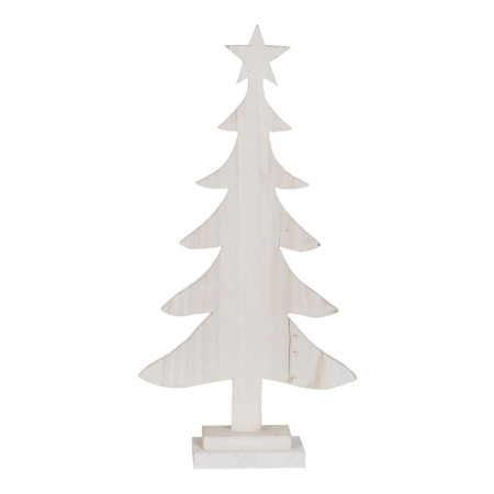 sapin de noel blanc bois de paulownia arbre 40 x 2 x 80 cm
