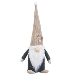 decorations de noel vert beige sable tissu pere noel 30 cm