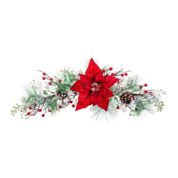 decorations de noel rouge multicouleur plastique tissu ananas 60 cm