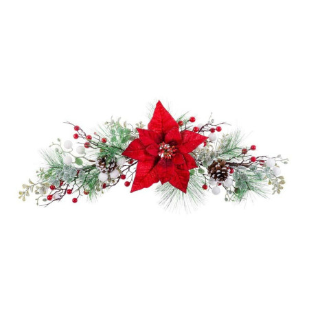 decorations de noel rouge multicouleur plastique tissu ananas 60 cm