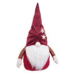 decorations de noel blanc rouge sable tissu pere noel 35 cm