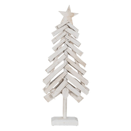 sapin de noel blanc bois de paulownia arbre 34 x 11 x 90 cm