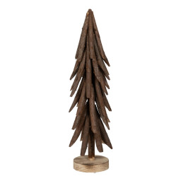 sapin de noel marron bois de paulownia arbre 27 x 27 x 88 cm
