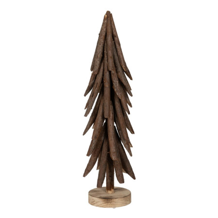 sapin de noel marron bois de paulownia arbre 27 x 27 x 88 cm