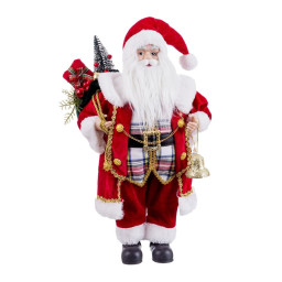 decorations de noel multicouleur polyresine tissu pere noel 22 x 17 x 45 cm