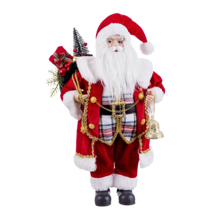 decorations de noel multicouleur polyresine tissu pere noel 22 x 17 x 45 cm