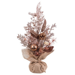 sapin de noel cuivre plastique ananas 50 cm