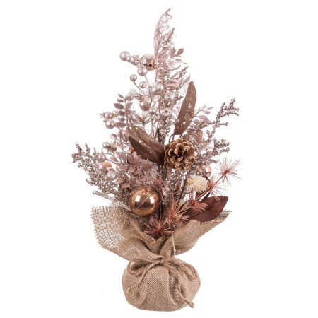 sapin de noel cuivre plastique ananas 50 cm