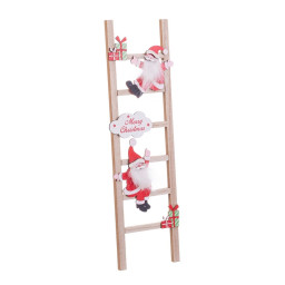 decorations de noel multicouleur bois escalier pere noel 12 x 18 x 42 cm