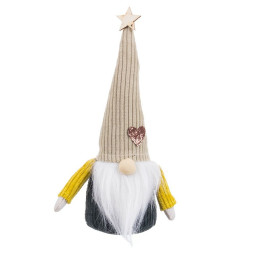 decorations de noel vert beige sable tissu pere noel 20 cm