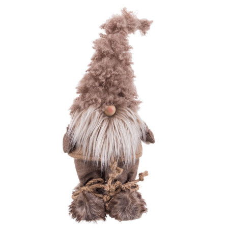 decorations de noel marron polyresine tissu pere noel 18 x 12 x 41 cm
