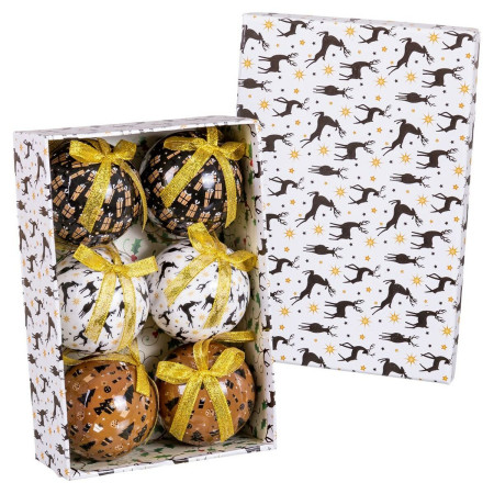 boules de noel multicouleur papier polyfoam renne 75 x 75 x 75 cm 6 unites
