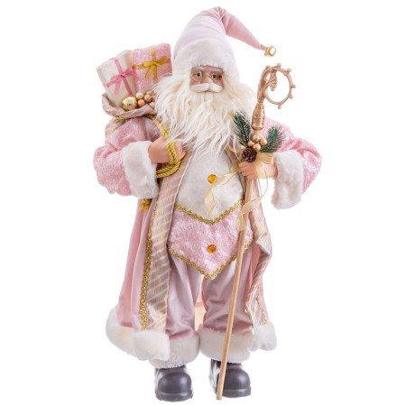 decorations de noel rose plastique polyresine tissu 60 cm