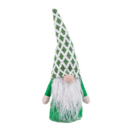 decorations de noel blanc vert sable tissu pere noel 33 cm