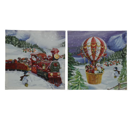 cadre decoratif led noel 38 x 38 cm
