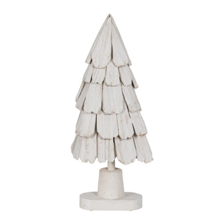 sapin de noel blanc bois de paulownia arbre 34 x 19 x 80 cm