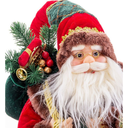 decorations de noel rouge multicouleur plastique polyresine tissu 45 cm
