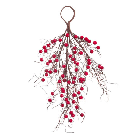 accroches portes noel rouge plastique 50 cm