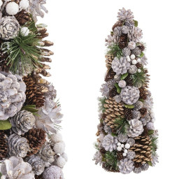 sapin de noel blanc dore plastique foam ananas 19 x 19 x 485 cm