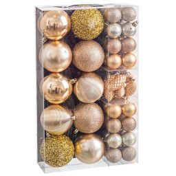 boules de noel dore 50 unites