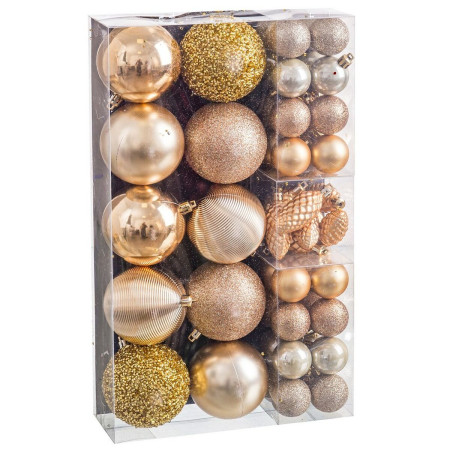 boules de noel dore 50 unites
