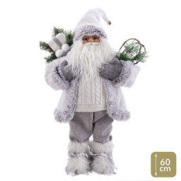 decorations de noel blanc plastique polyresine tissu 60 cm