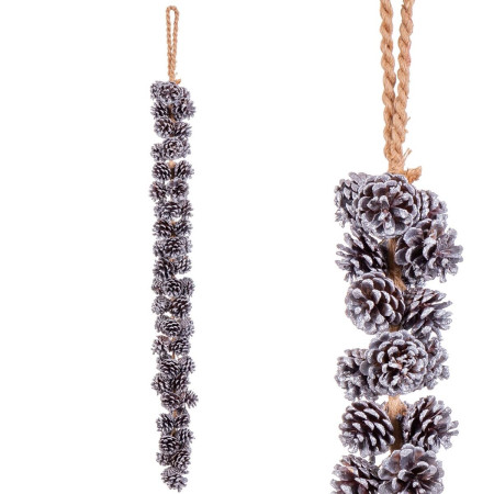 decorations de noel argente ananas 110 cm