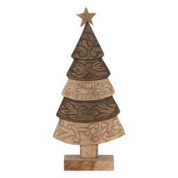 decorations de noel marron bois de manguier sapin de noel 235 x 9 x 50 cm
