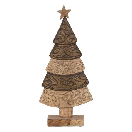 decorations de noel marron bois de manguier sapin de noel 235 x 9 x 50 cm