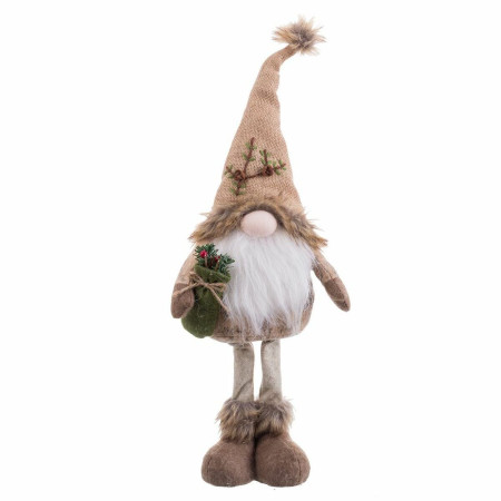 decorations de noel beige metal tissu 18 x 9 x 53 cm