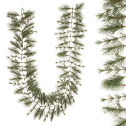 guirlande de noel vert pvc 270 x 30 cm