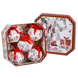 boules de noel multicouleur papier polyfoam animaux 75 x 75 x 75 cm 5 unites