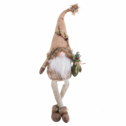 decorations de noel beige sable tissu 17 x 7 x 53 cm