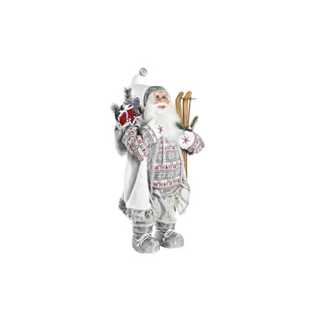 decoration dkd home decor pere noel blanc rouge gris pvc 45 x 34 x 83 cm