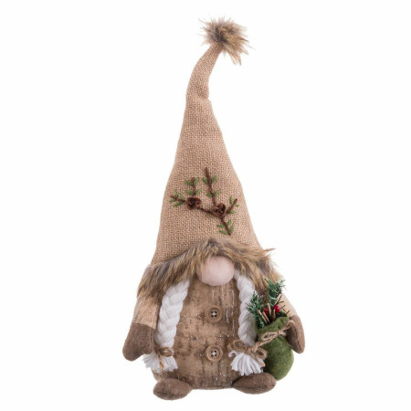 decorations de noel beige sable tissu fille 18 x 9 x 38 cm