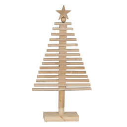 sapin de noel naturel bois de paulownia arbre 42 x 12 x 82 cm