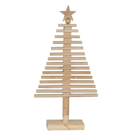 sapin de noel naturel bois de paulownia arbre 42 x 12 x 82 cm