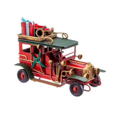 decorations de noel rouge multicouleur metal voiture 12 x 48 x 8 cm