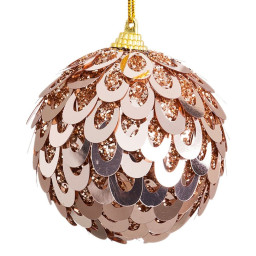 boules de noel bronze plastique polyfoam 6 x 6 x 6 cm 6 unites