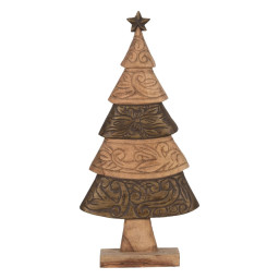 decorations de noel marron bois de manguier sapin de noel 32 x 9 x 655 cm
