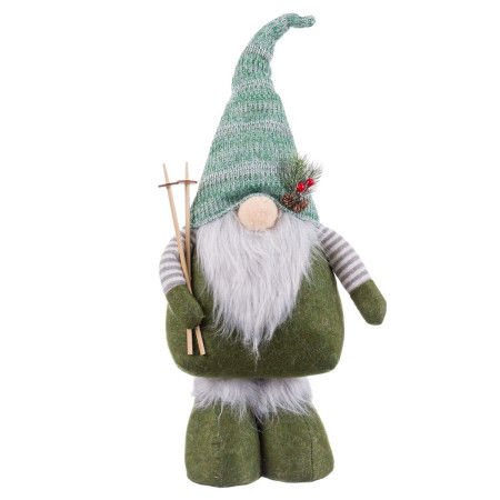 decorations de noel blanc vert metal tissu 24 x 12 x 60 cm
