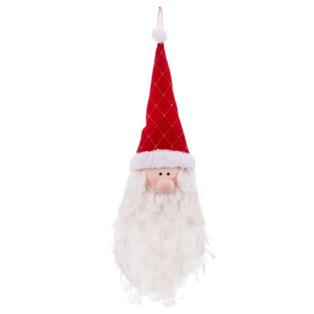 decorations de noel multicouleur plumes tissu pere noel 55 x 20 cm