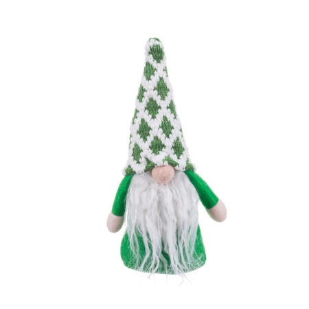 decorations de noel blanc vert sable tissu pere noel 21 cm