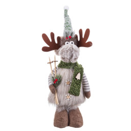 decorations de noel multicouleur metal tissu renne 20 x 11 x 50 cm
