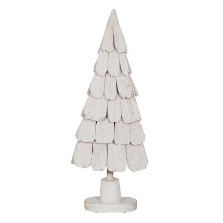 sapin de noel blanc bois de paulownia arbre 38 x 20 x 100 cm