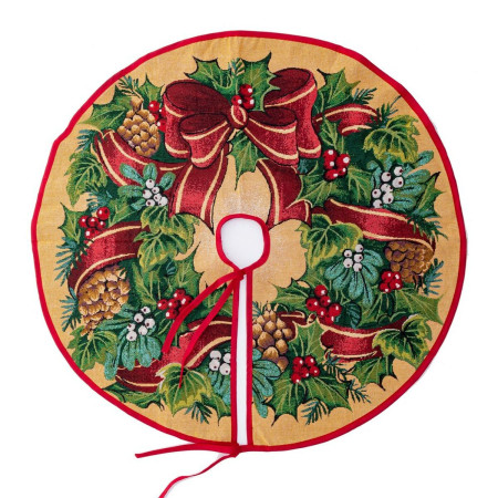 jupe pour larbre de noel polyester 130 x 130 cm