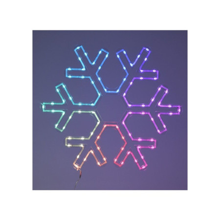 decorations de noel lifetime rgb flocons de neige 50 x 43 cm led rgb